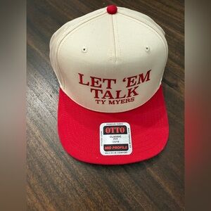 OTTO - Ty Myers - LET ‘EM TALK- Cream and Red Trucker Hat